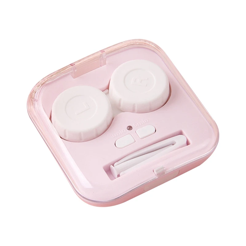 

Ultrasonic Cleaner Portable Automatic Ultrasonic Cleaner Washer Glasses Lenses Box Contact Lens Cleaning Machine Pink