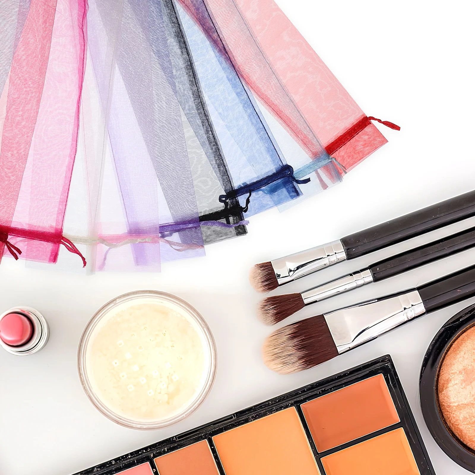 

50 pcs Cloth Bags Jewelry Storage Drawstring Pouch Gift Candy Party Favor Bag Organza Small Size Goodie Bags Earring Pouches