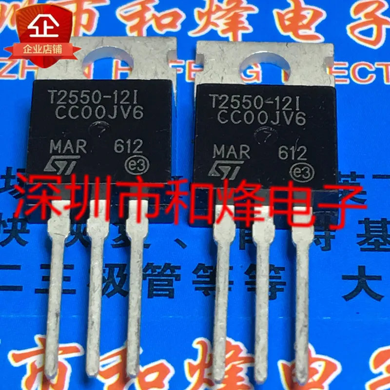 Bộ 5-10 Chiếc T2550-12I Đến-220 1200V 50mA Mới Và Bản Gốc Trên Cổ