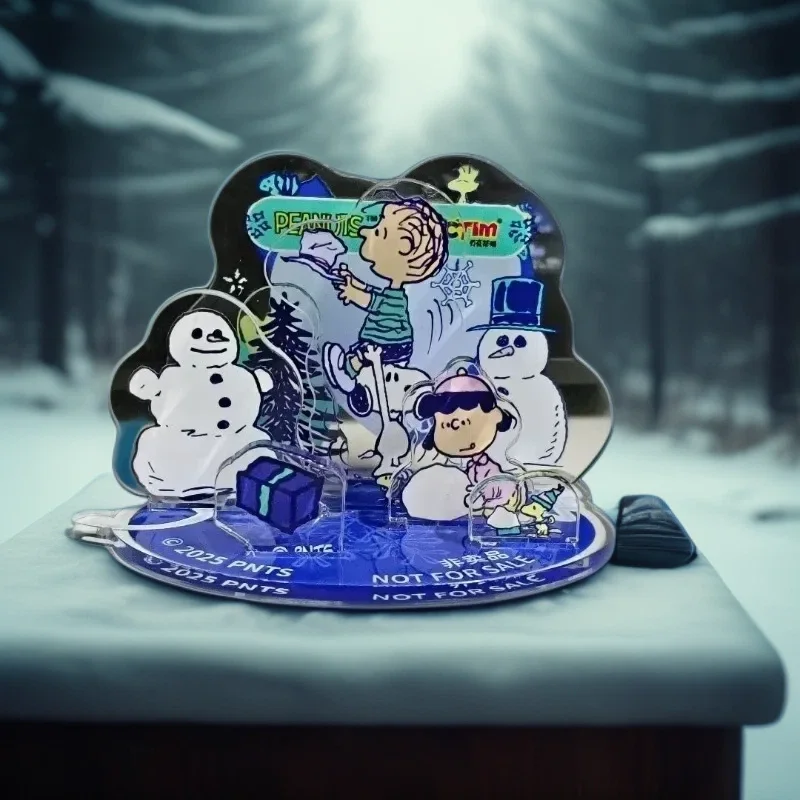 Ozdoby akrylowe Snoopy Charlie Brown Woodstock Figurka anime Dekoracja samochodu Biurko Model Zabawka dla dzieci Prezent na urodziny Boże Narodzenie