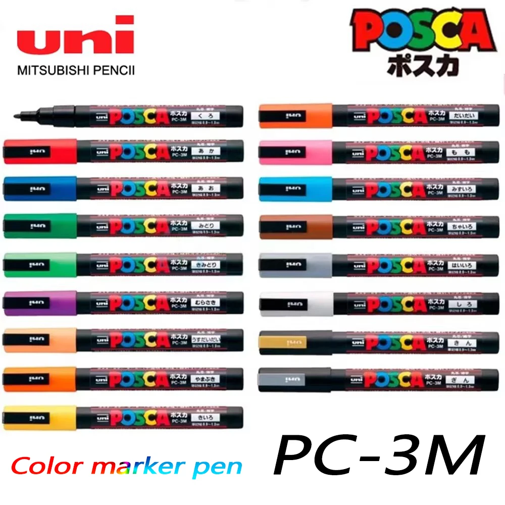 

1 шт. цветной маркер UNI POSCA PC-3M POP ручка для плаката/реклама граффити 0,9-1,3 мм акриловые маркеры художественные канцелярские принадлежности для школы