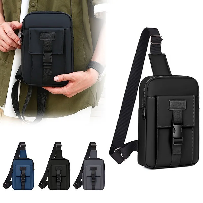 

Large Capacity Mens Crossbody Bag Business Commute Handbag Leisure Sports Chest Pack Fashion Shoulder Bag for Men