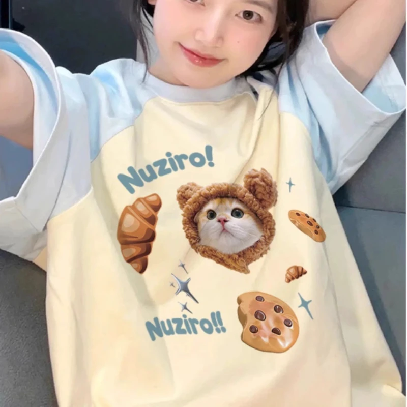 

Deeptown Kawaii Cartoon Harajuku Short Sleeve Women Y2k Sweet Cutecore Tee Loose Korean Fashion Streetwear Aesthetics Tshirts