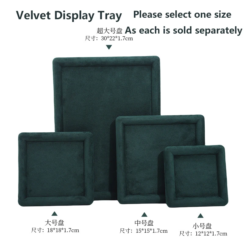 NONE Velvet Jewelry Display Tray Black 3