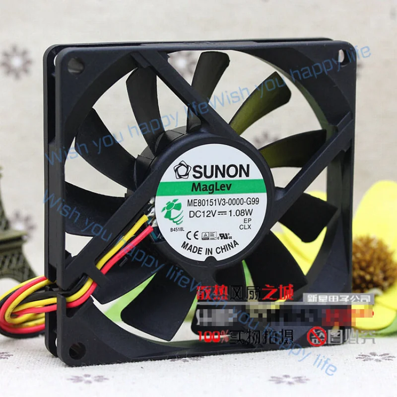 L... for  SUNON ME80151V3-0000-G99 8015 12V 1.08W 8CM Cooling Fan 3pin