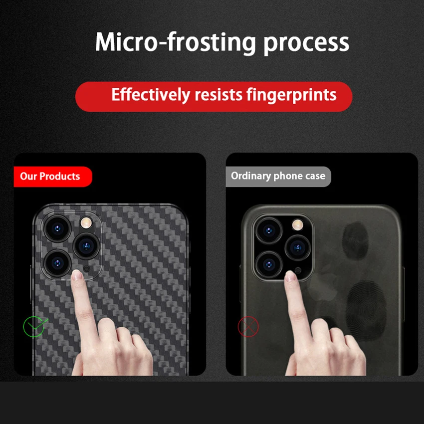 Custodia per telefono ultra sottile con struttura in fibra di carbonio per Iphone 16 15 14 13 12 11 Pro Max Plus 16Pro Custodia per telefono con sensazione di pelle 14Pro Cover