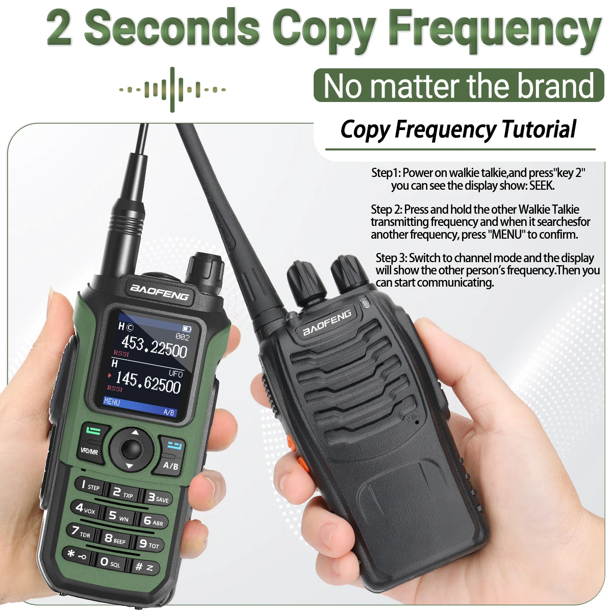 Baofeng UV-21 Pro V2 Wireless Copy Frequency Walkie Talkie High Power Tri-Band Long Range 999CH  UV-5R UV 17 Pro Two Way Radio