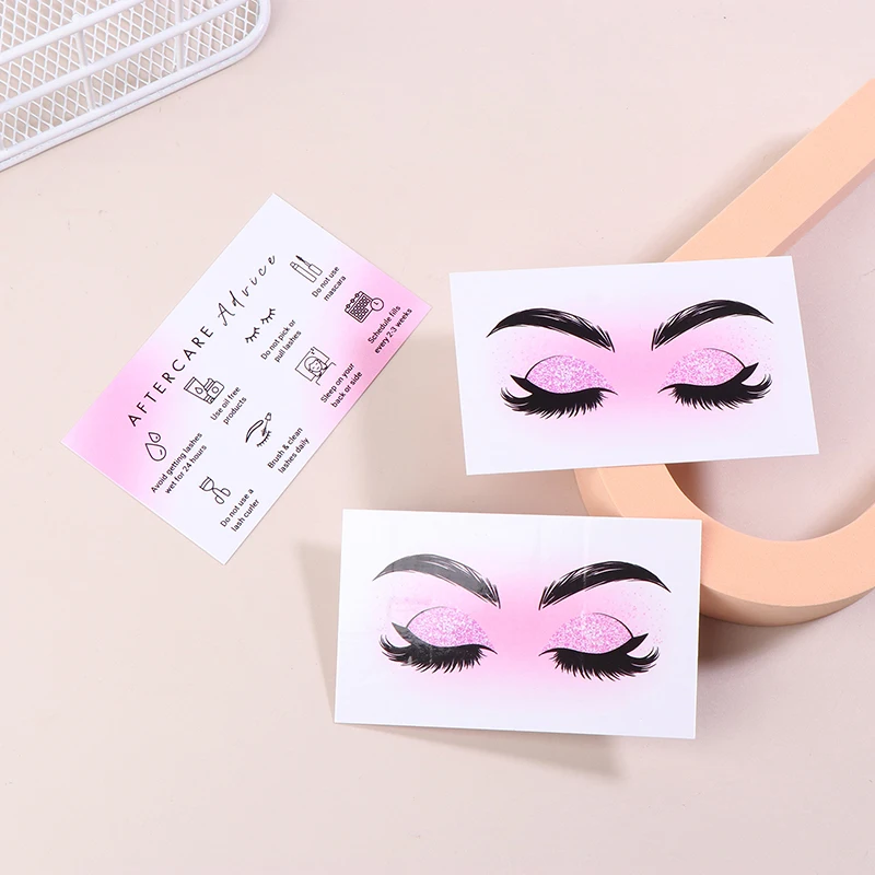 10/50Pcs Eyelash Card Lash Extension Aftercare การ์ดขนาดเล็ก Lash นามบัตร Loyalty Card โรงงานผู้ผลิตขายส่ง