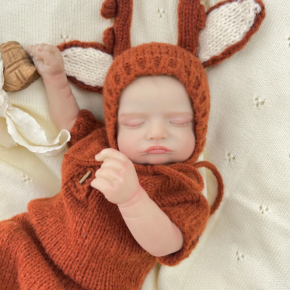 

Кукла BZDOLL Real Look, 19 дюймов (48 см), спящая, как настоящий младенец, с 3D-эффектом кожи, тканевым телом, модная игрушка, подарок на день рождения для детей