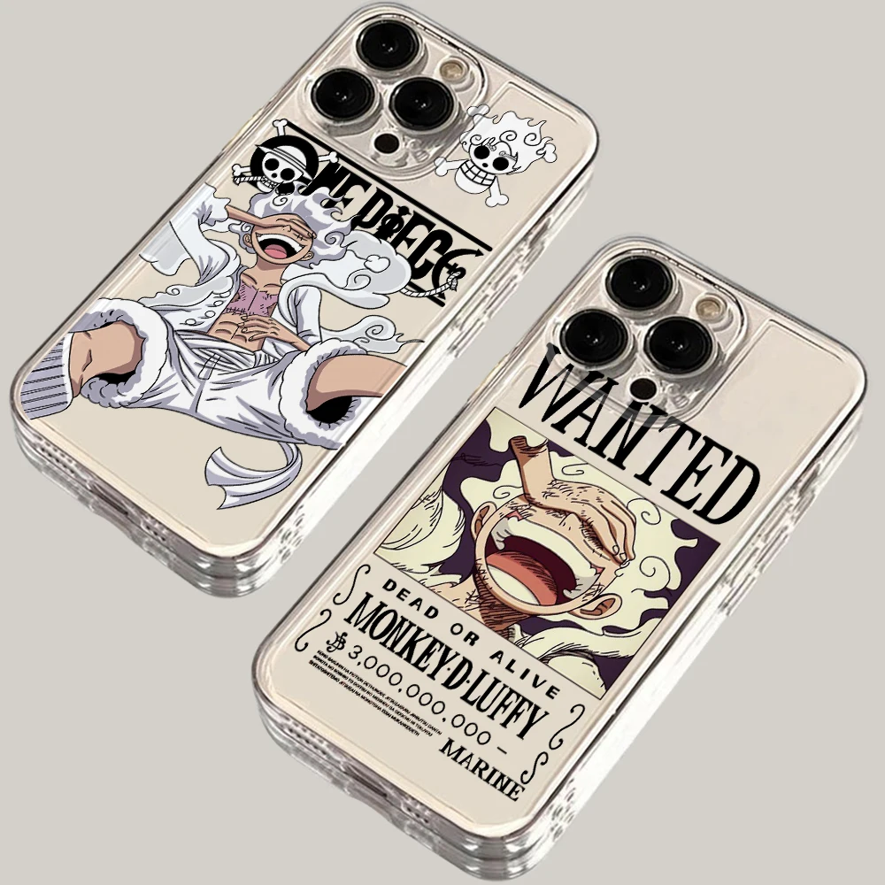 One Piece Logo Luffy Handyhülle für iPhone 17 17e Air 16 16e 15 14 Plus 13 12 11 Pro Max X Xs XR 8 TPU Transparente Hülle