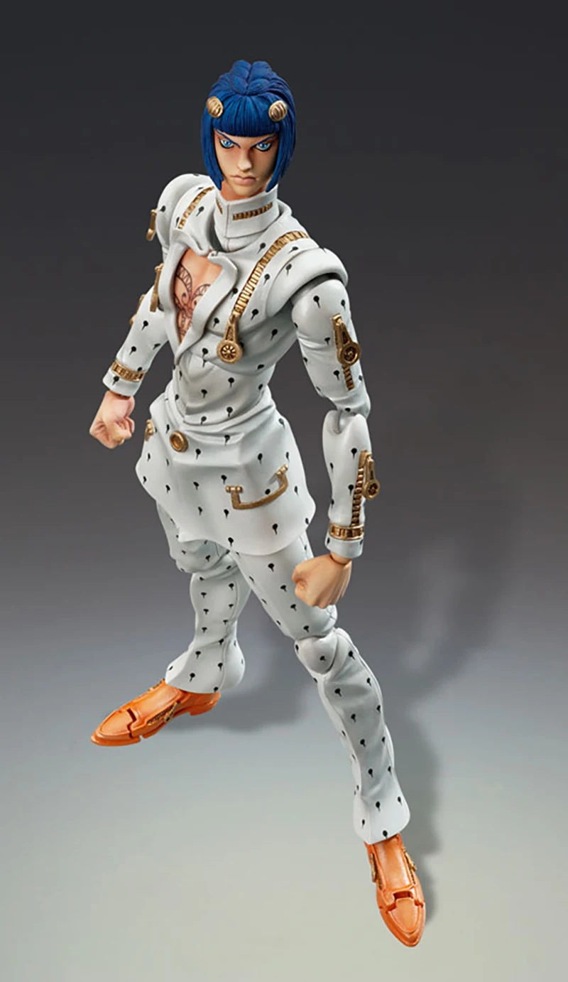 In Stock Original Medicos Entertainment Jojo No Kimyou Na Bouken Ougon No Kaze Bruno Bucciarati Mario Zucchero Action Figure