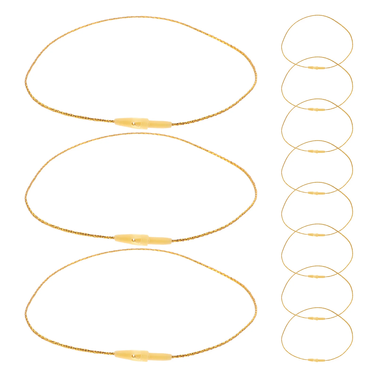 100 قطعة زخرفة عيد الميلاد سلاسل معلقة المفاجئة قفل حبل مسبق القطع لزينة شجرة علامة تعليق السحابات النسيج علامة تعليق الحبال