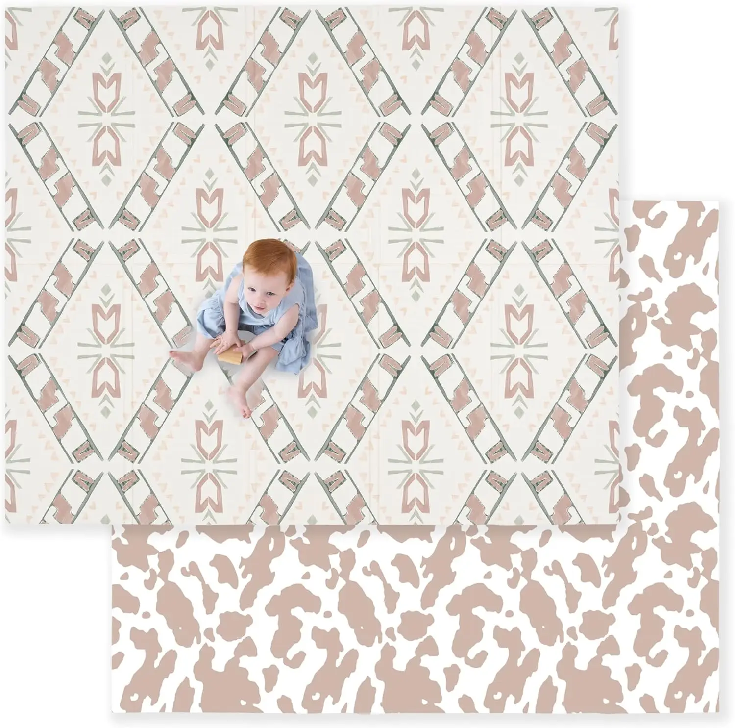 

Large Folding Foam Play Mat for Infants and Toddlers, Waterproof Double-Sided Design (70" x 59")
