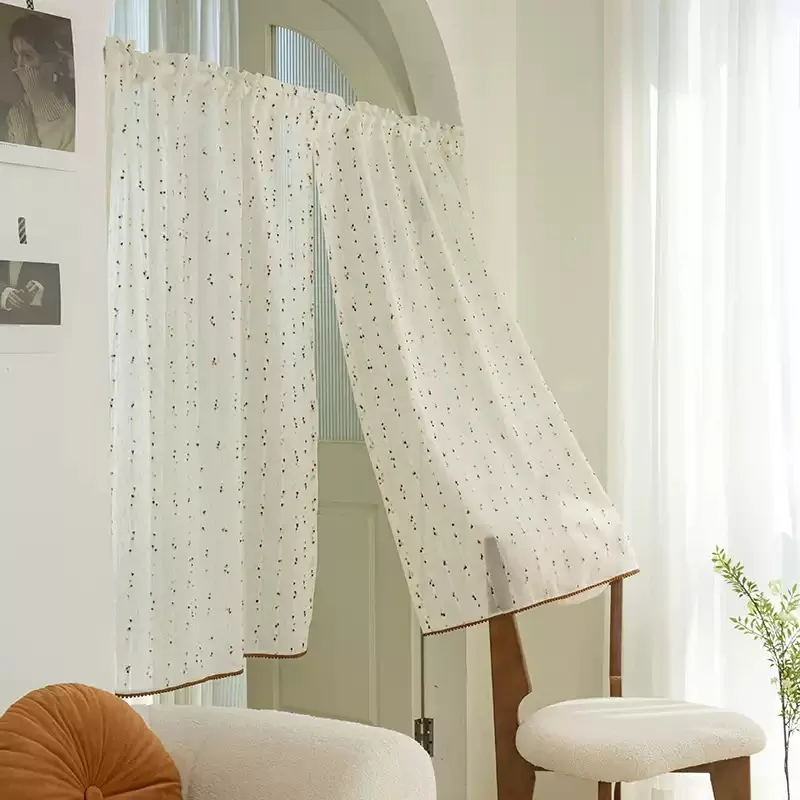 بوهو قوس قزح شير الستائر مع الملونة بوم بوم الفوال الستائر ضوء تصفية شريط قضيب جيب نافذة الستائر لغرفة نوم الفتيات