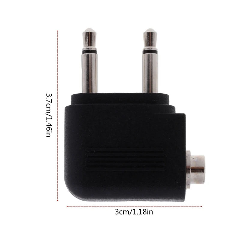 2 stuks 3,5 mm luchtvaart hoofdtelefoon mono converter reizen luchtvaartmaatschappij plug adapters dropshipping