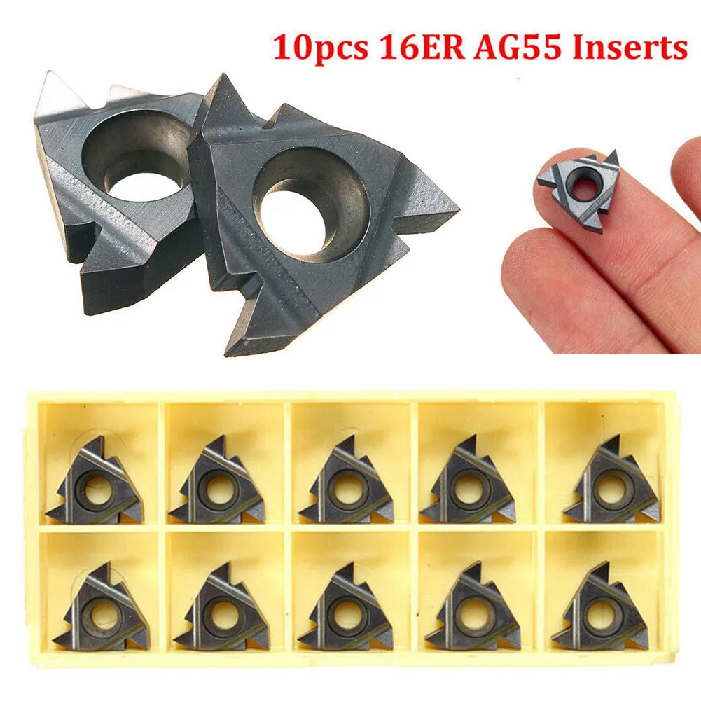 Indexable Inserts Blade Metalworking 10* 3mm Thickness 10Pcs 14 X 14mm CNC Threading Inserts Manual Inspection