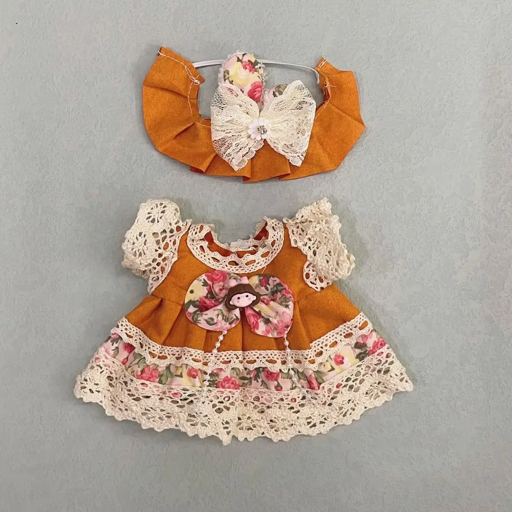 Replacement Outfit 20CM Cotton Doll Clothes Sweet Skirt Plush Patch Stuffed Doll Plush Suit DIY Clothing Cartoon