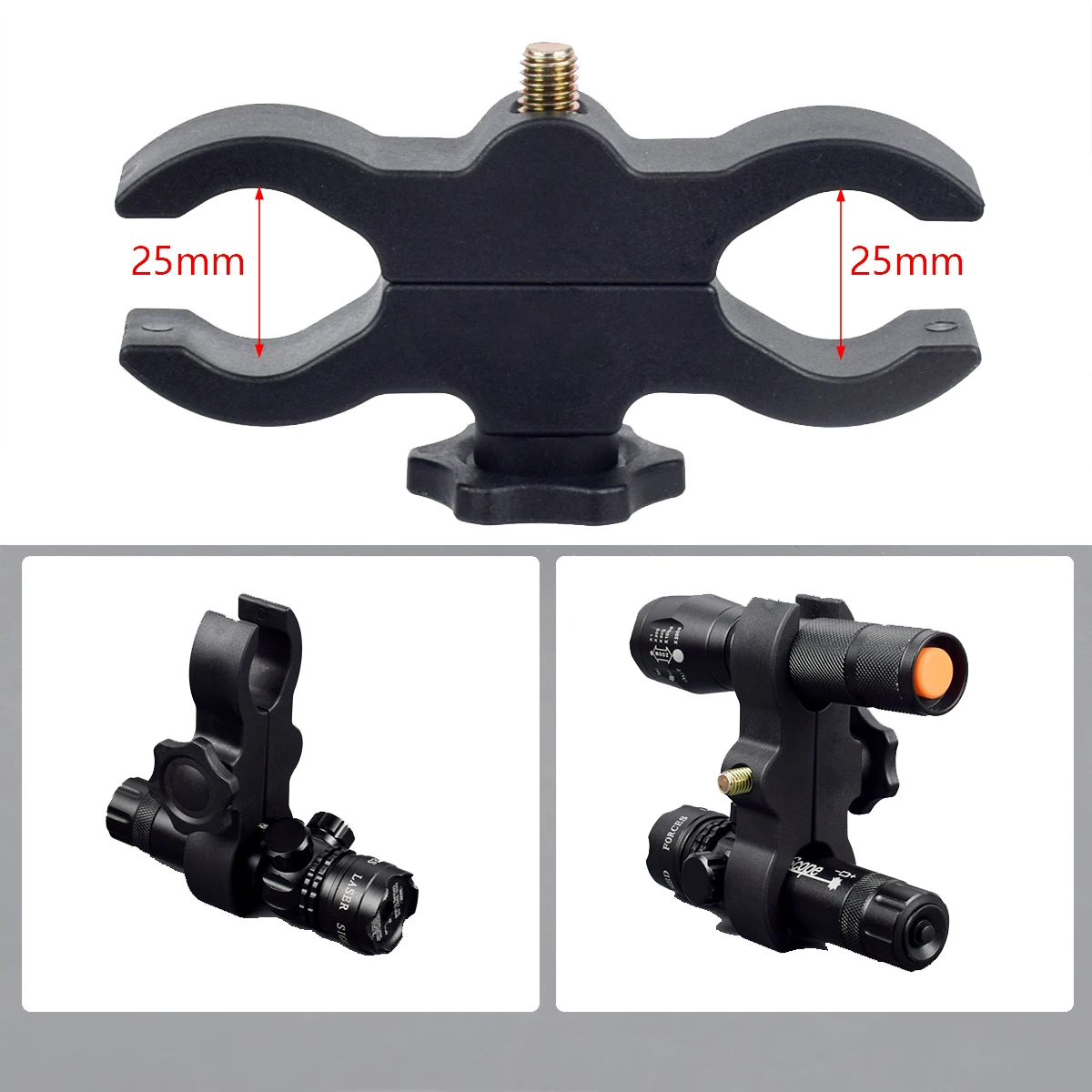 Upgrade LED Flashlight Mount Bracket Flash Torch Holder Front Light Clip Clamp Lantern Tactical Hunting Gun