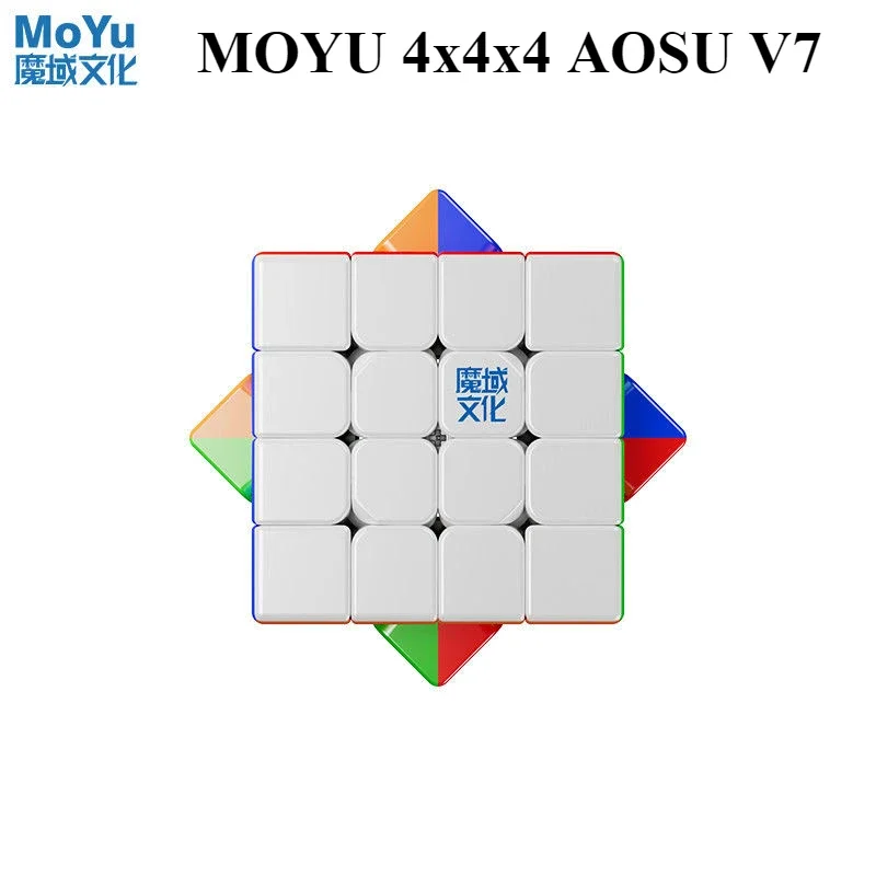 MOYU 4x4x4 AOSU V7 Magnetic Magic Cube 4x4 Professional Speed Puzzle Prezent dla dzieci Zabawka 4×4 Speedcube Cubo Magico do gier