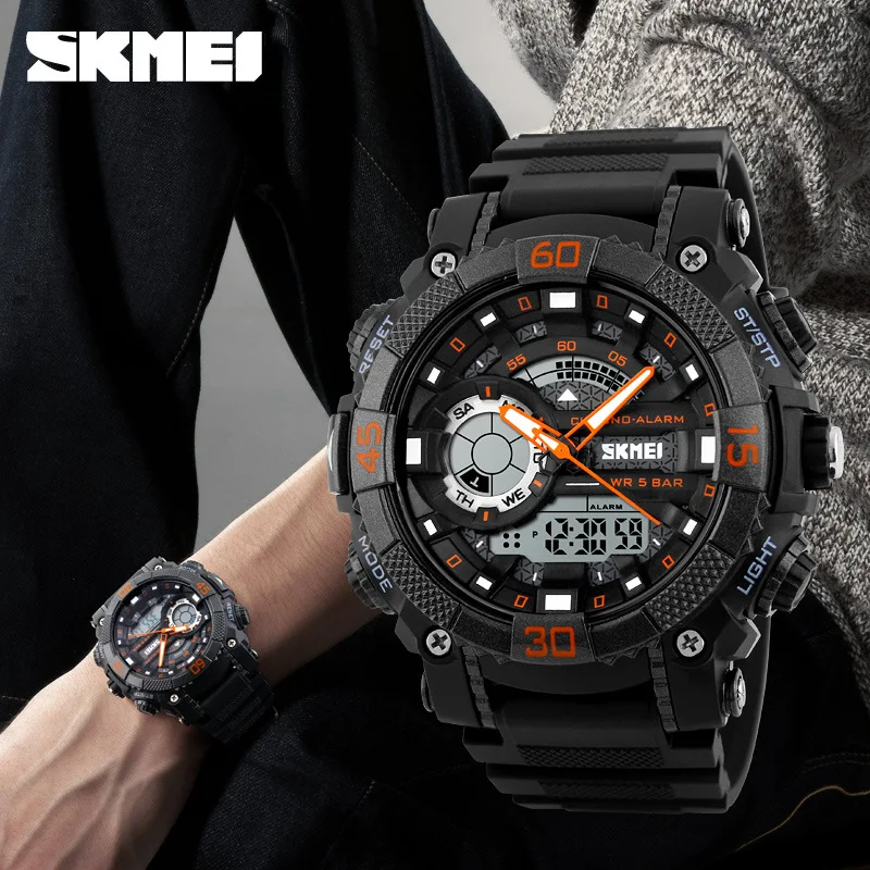 Skmei Waterproof Men's Electronic Watch Genuine Personalized Outdoor Sports Multi-Functional Male Student Watch