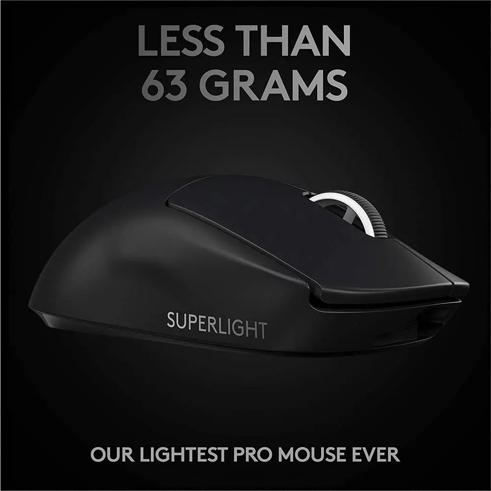 ماوس الألعاب اللاسلكي الأصلي Logitech G PRO X Superlight 400 IPS، 25600 نقطة في البوصة، وضع مزدوج ميكانيكي مريح قابل لإعادة الشحن #6