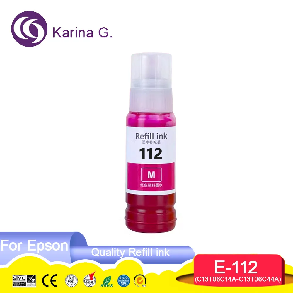 Imagem -03 - Premium Compatível Água-tinta Baseada do Pigmento do Reenchimento da Garrafa para Epson L6490 L6550 L6570 L6580 L11160 L15150 L15160 L15180m15140 M15180 112 C13t06c14a T06c Cor