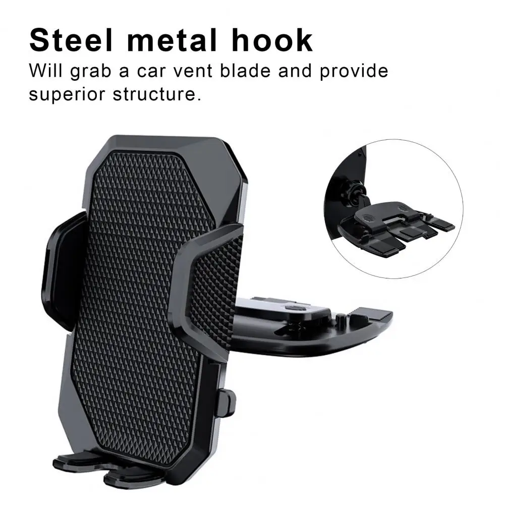 Universal Phone Mount Securely Clamping Car Phone Holder with 360 Degree Rotation for Air Vent Blade Anti-shake for Cell