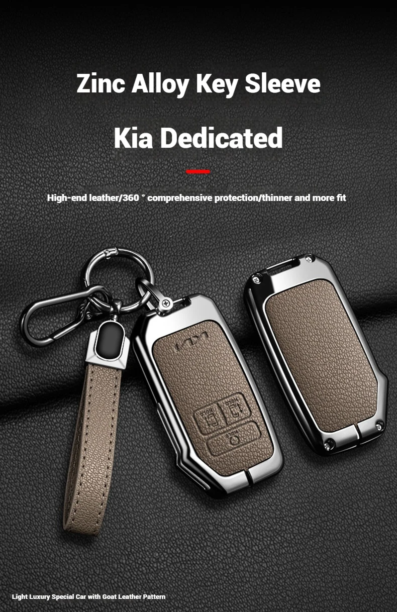Für Kia K900 Stinger 2017 2018 2019 2020 Zink-legierung 4 Tasten Auto Smart Remote Key Case Abdeckung Shell Schlüsselbund schützen Zubehör – Detail 3