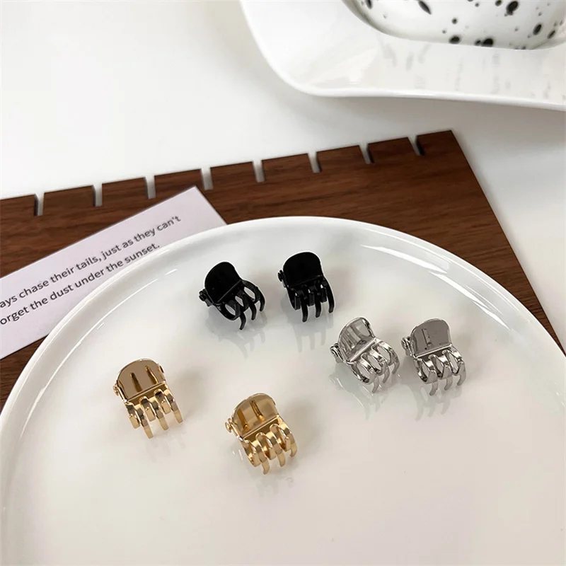 New for Women Girls Cute Metal Shape Small Hair Claws Set Ponytail Sweet Decorate Hair Clips Hairpins Fashion Hair Accessories