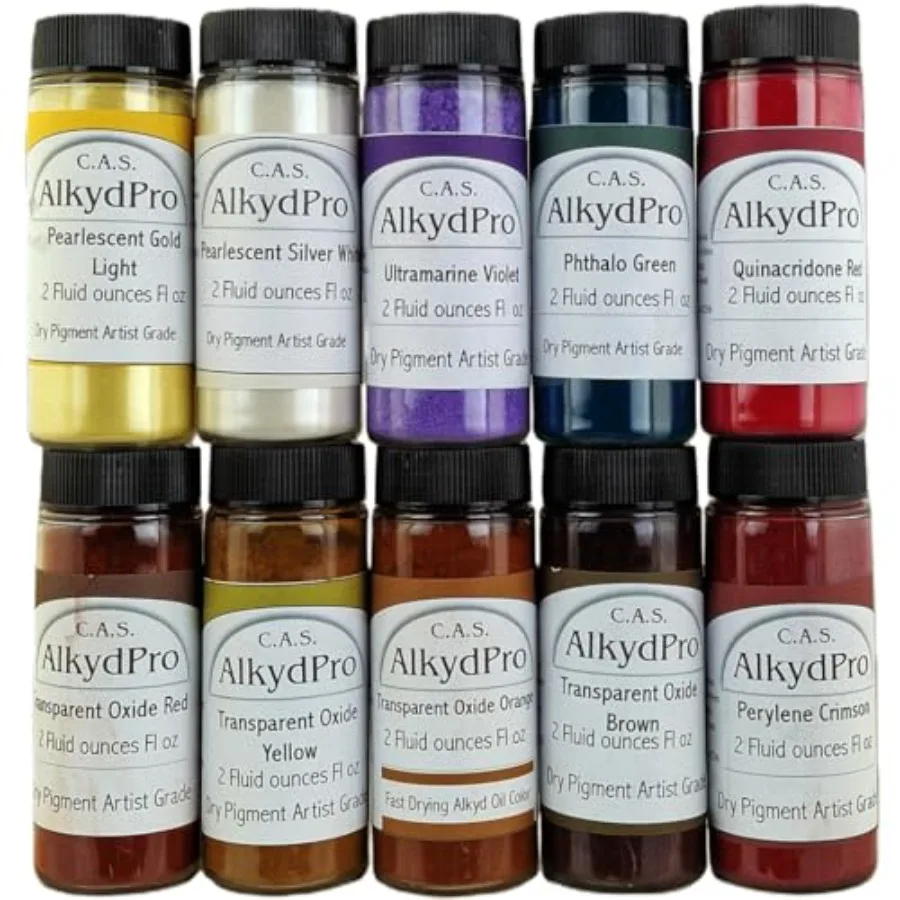 

Transparent Glazing Pigment Set High Chroma Transparent Oxide Orange Quinacridone Burnt Orange Hue,, Perylene and Pearlescent C