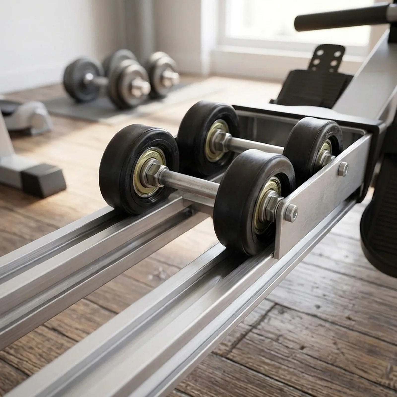For Fitness Upgrades Rowing Machine Wheels Compact Size Compatible With Multiple Equipment High-Strength Plastic Material
