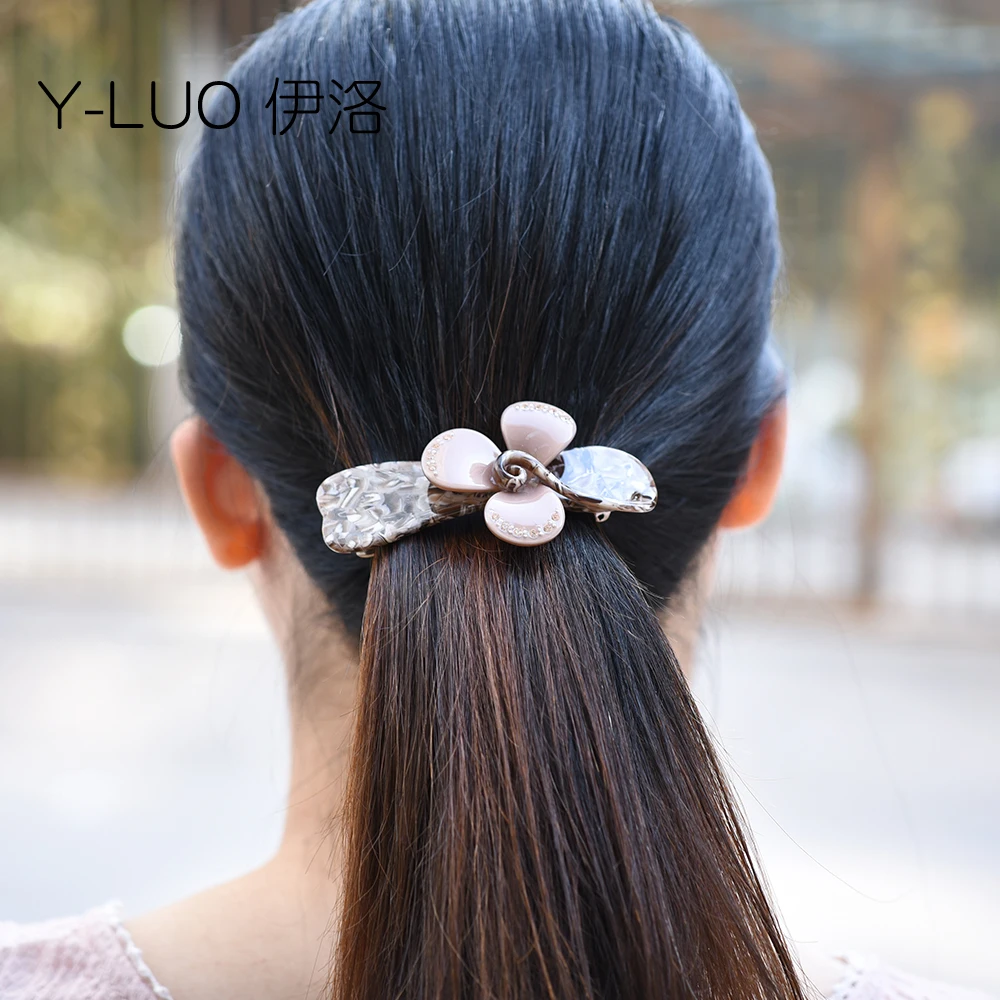 Women headwear girls hairwear cute rhinestone hair clip flower hair barrette vintage fashion hair accessories for women