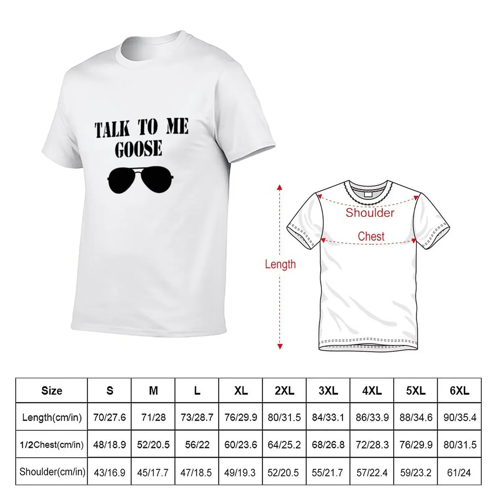 Top GunTalk To Me goose T-Shirt oversized graphic tee boys animal print plus sizes Men's t shirts