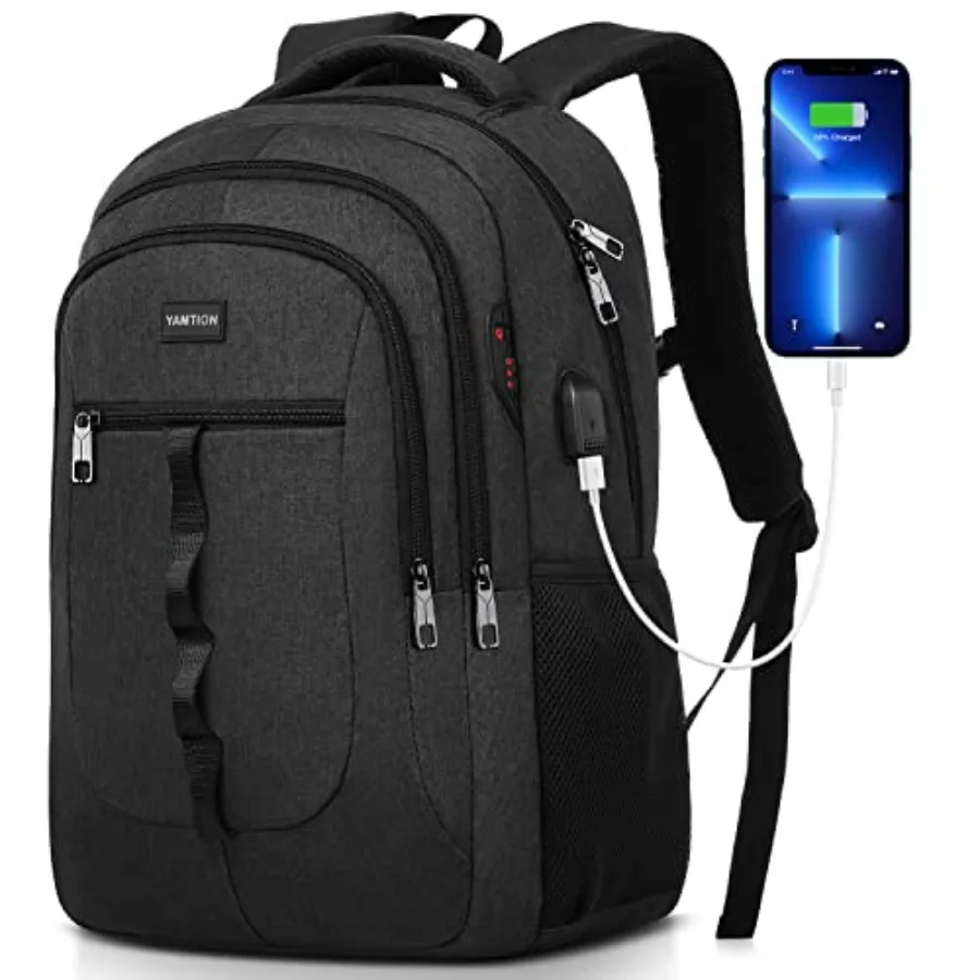 

Backpack for Men and Women, School Backpack Bookbag for Teen Boys and Girls Laptop Backpack with USB for Collge Work Business