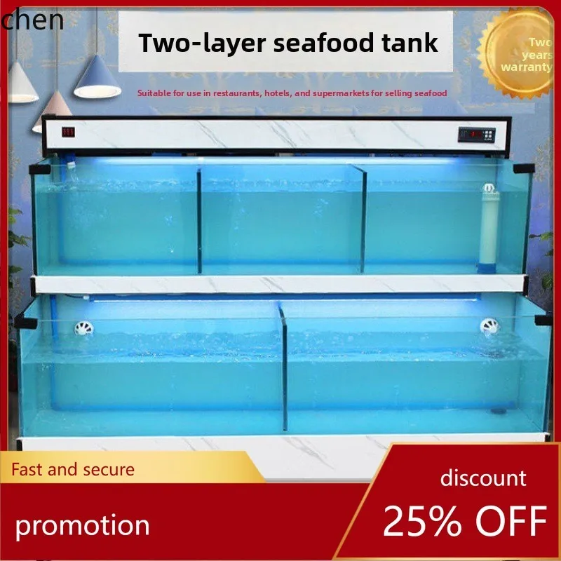 

HT Fish Tank Seafood Pool Factory Hotel Store Mobile Fish Tank Commercial Organic Glass (Acrylic) No