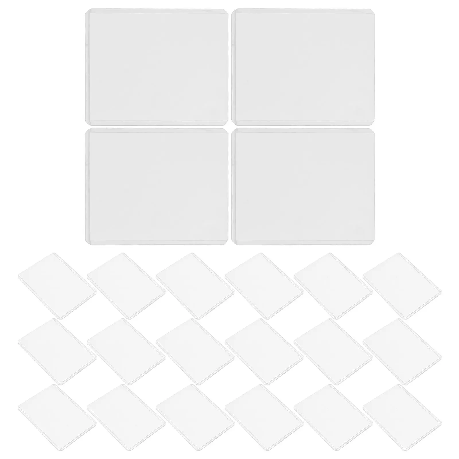 

25Pcs Premium PVC Game Card Sleeves Transparent Hard Protective Sleeves for Trading Cards Baseball Basketball Playing Cards