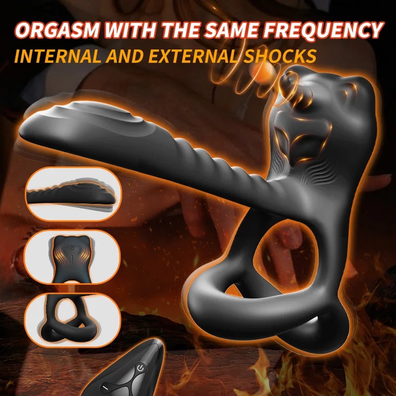 Vibrating Cock Ring for Penis Testicles G Spot Stimulation Pleasure Penis Ring Sleeve Vibrator Couples Adult Sex Toys