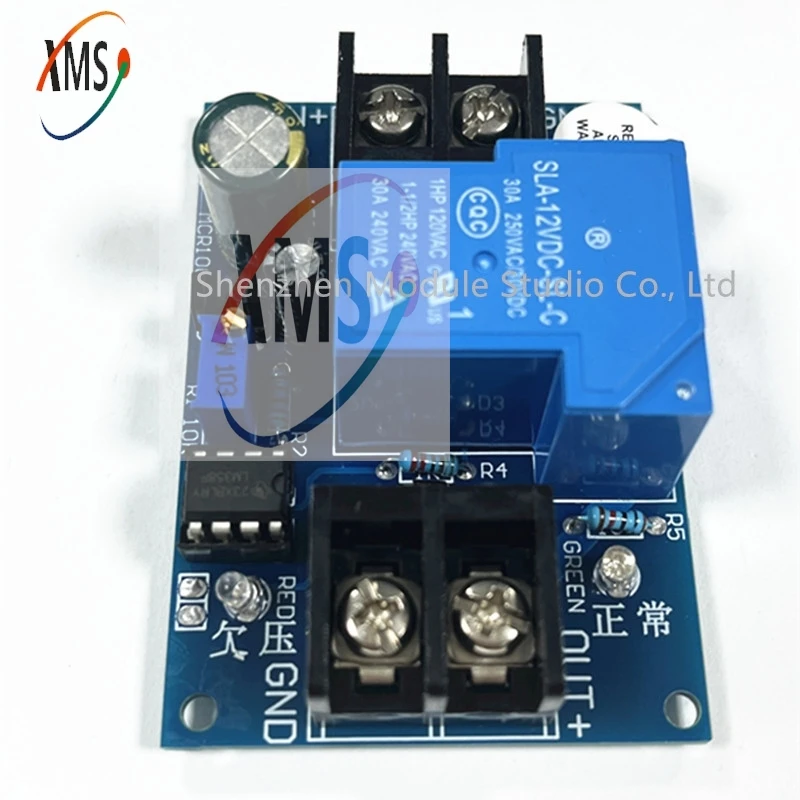 DC 12V 24V Lead-Acid Lithium Battery Discharge Controller Low Voltage Over-Discharge Protection Board with Alarmer 5-20S Delay