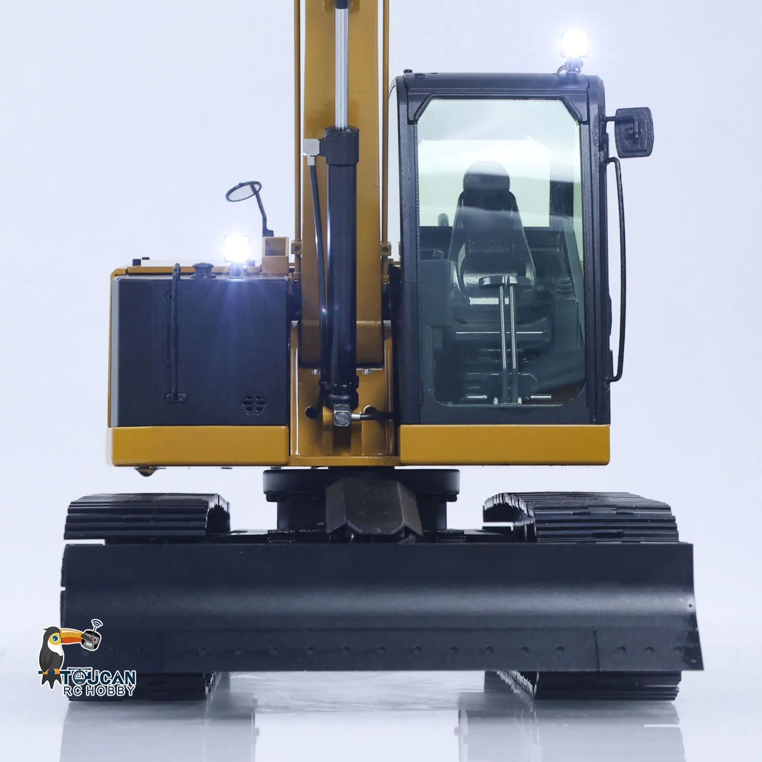 C308 1/14 RC油圧ショベル 4バルブリモコン建設車両 延長アーム ブラシレスモーター 静音 充電器付き