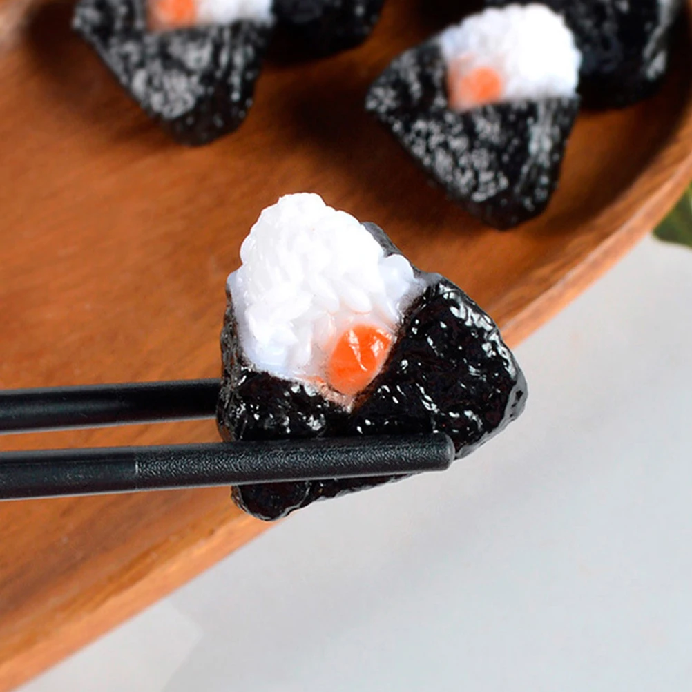 

5 Pcs Imitation Sushi Rice Ball Snacks Decoration Mini Toy Biscuit Model Food Play