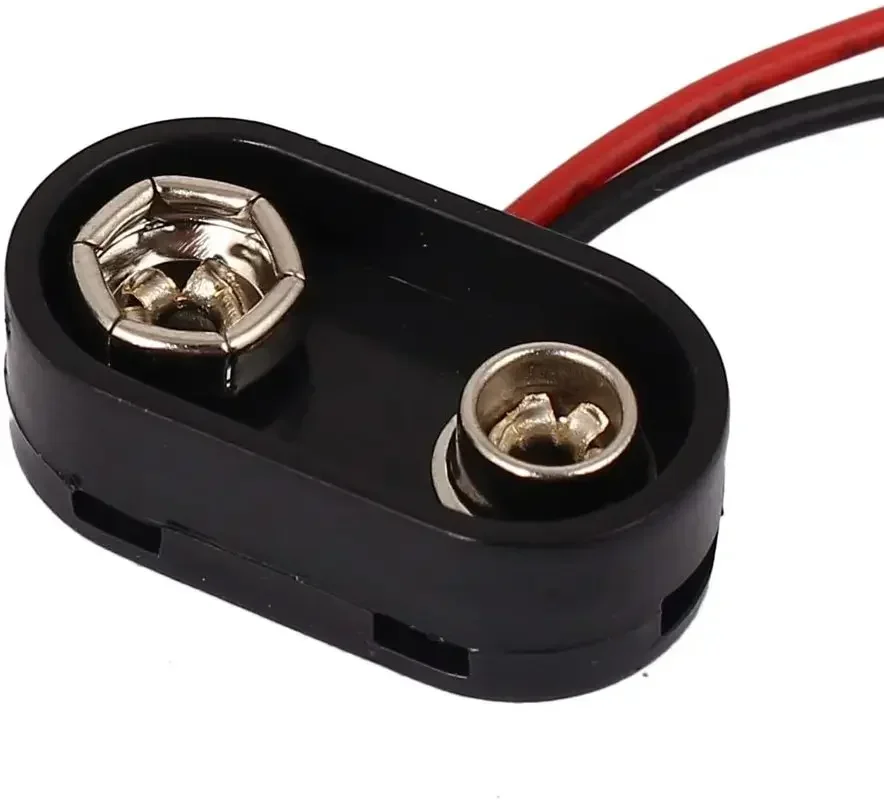 1000 قطعة 9 فولت بطارية المفاجئة هارد شل تيار مستمر المفاجئة على حزام حامل البطارية مقاطع ConnectorsT نوع مشبك 15 سنتيمتر سلك من الرصاص كابل بعقب المكونات #4