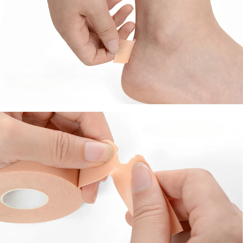 Foot Skin Care Tools Anti-friction High Heel Feet Pads Sticker Toe Protector on Heel Toe Finger Protector Tape Skin Color 1 Reel