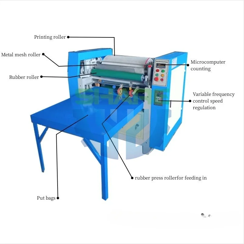 Automatic Paper Bag Printing Machine 1-6 Colors Offset Tote Non Woven Coffee Pp Mylar Plastic Bag Printing Machine Price