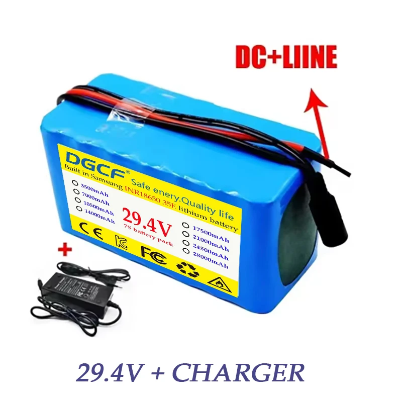 

29.4V 100Ah 7s3p 18650 battery lithium battery Suitable for 24V-29.4V motors Lithium ion Battery pack + 2A Charger