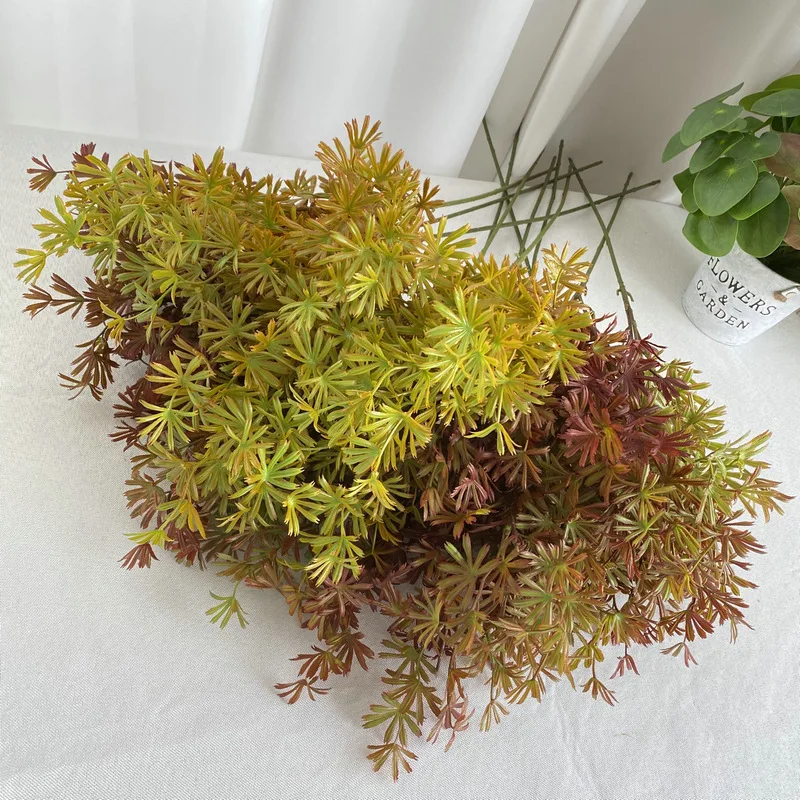 

Manufacturers wholesale long-branched ingot herb leaf artificial flower decoration fake green plant living room decoration