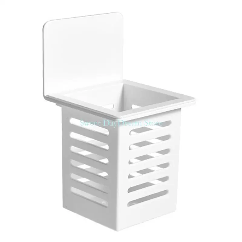 

Y88C Plastic Chopsticks Holder Wall Hanging Cutlery Drainage Basket Kitchen Tableware Holder Spoon Drain Rack for Home Use