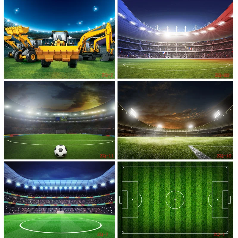 

Top View Of Football Field With White Lines And Grass Photography Backdrop Soccer Playground Sport Photo Studio Background ZQ-04