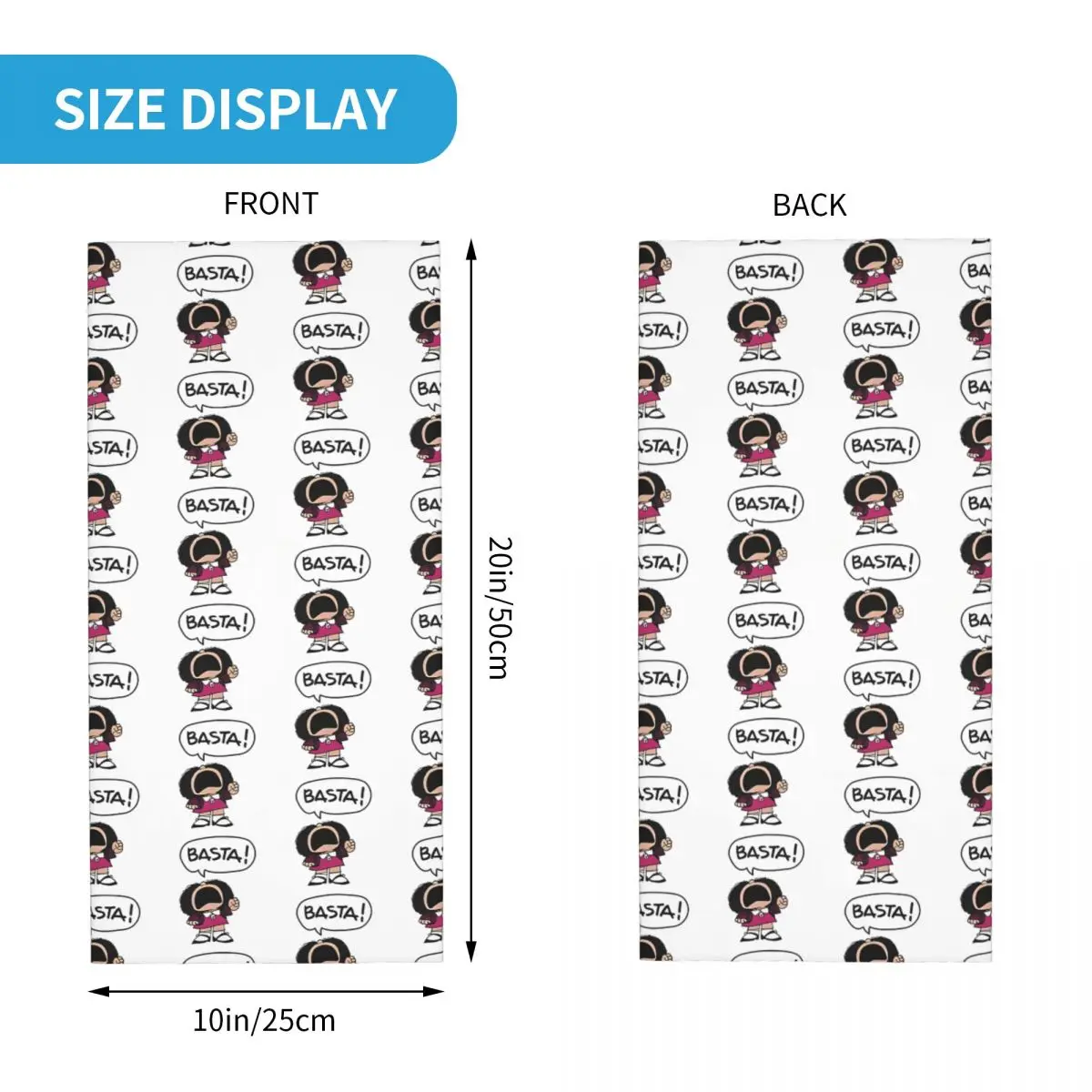 Comic Girl Enough Thin Wrap Scarf Bandana Neck Gaiter Face Cover Headband image 2