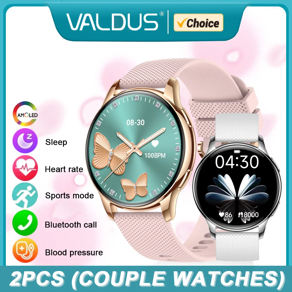 VALDUS VL39 PRO Smartwatch For Couple's Bluetooth Call Heart Rate Blood Pressure Sports Waterproof 2025 New AMOLED Woman Watch