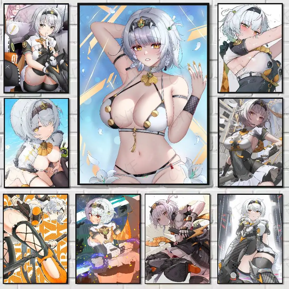 

Sexy Silver Soldier Anby Zzz Poster Home Living Bed Room Bar Hallway Sticky Wall Art Printing Waterproof Aesthetic Decor